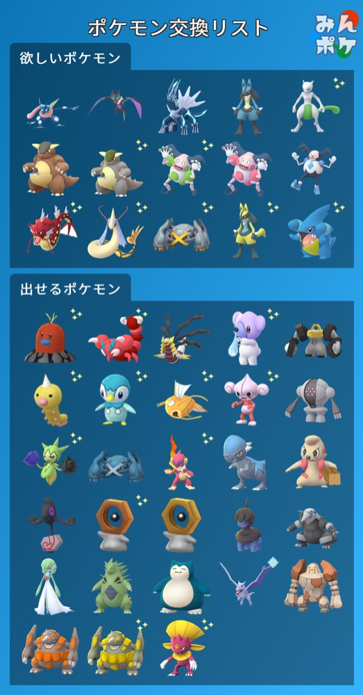 ポケモンgo ポケモントレード ポケモン交換掲示板