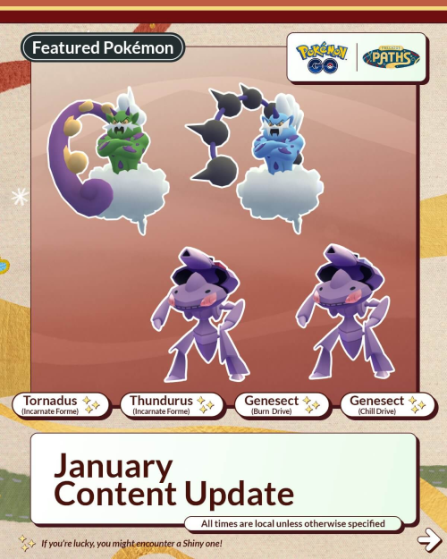 ポケモンGO】ポケモンGOの2026年1月のスケジュールが発表されています