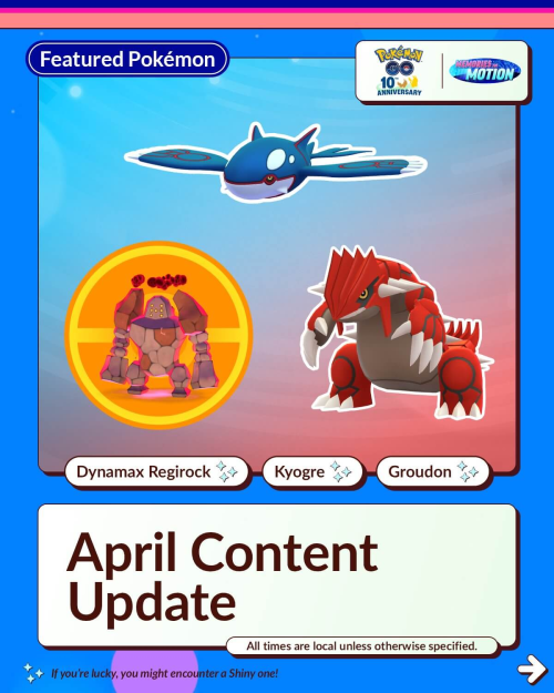 ポケモンGO】ポケモンGOの2026年4月のスケジュールが発表されています