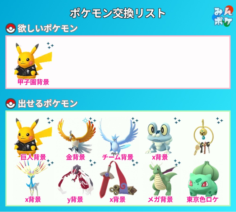 ポケモンGO】ポケモントレード – ポケモン交換掲示板