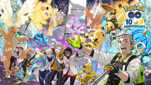 ポケモンGO】『Pokémon GO』10周年記念イラストが公開されました！